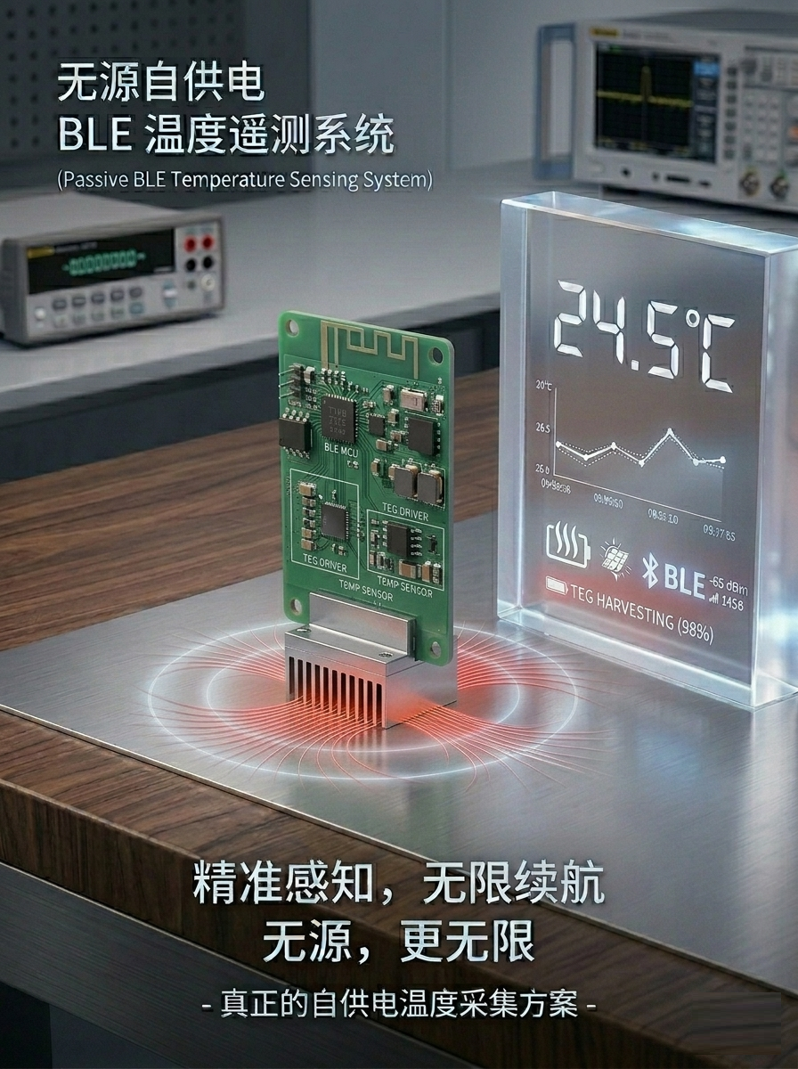 无源无线温度监测方案|无需供电|蓝牙实时采集|支持定制开发